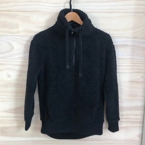 Athleta Black Half Zip Sherpa Size XS